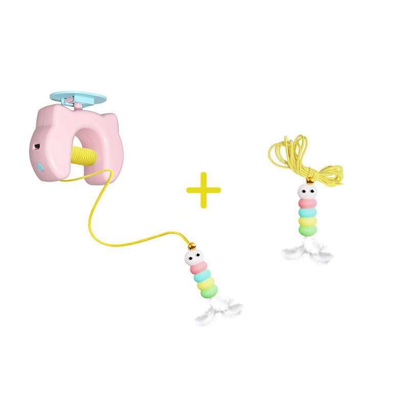 Jucărie Automată pentru Pisici Yo-Yo Electric cu Pană, Mișcare Aleatorie, Încărcare USB