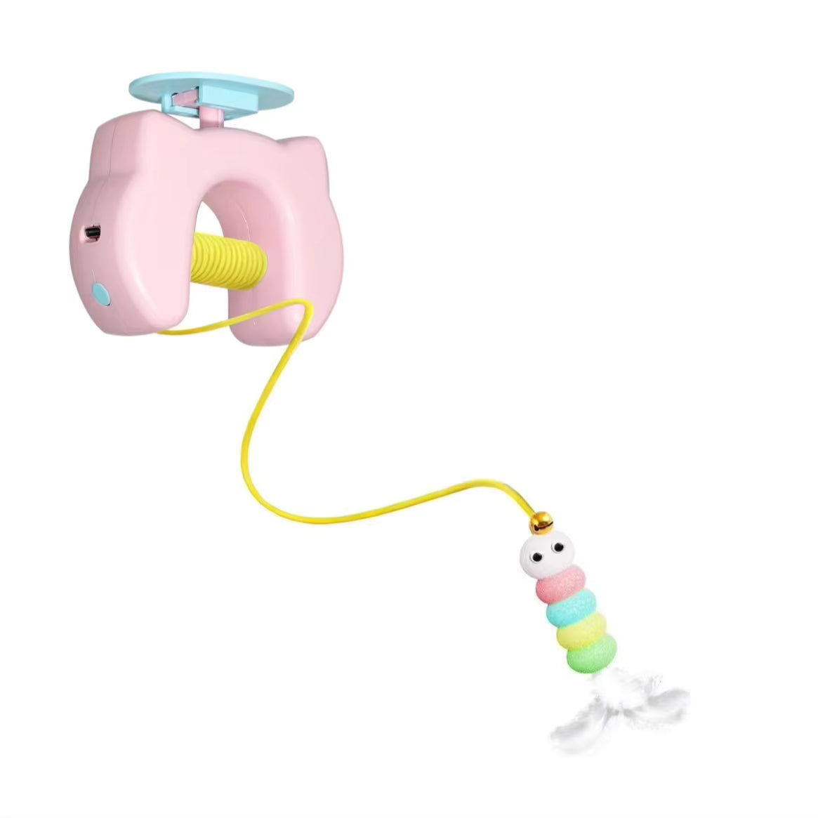 Jucărie Automată pentru Pisici Yo-Yo Electric cu Pană, Mișcare Aleatorie, Încărcare USB